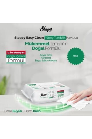 Sleepy Easy Clean Yüzey Temizlik Havlusu 100'lü x 3