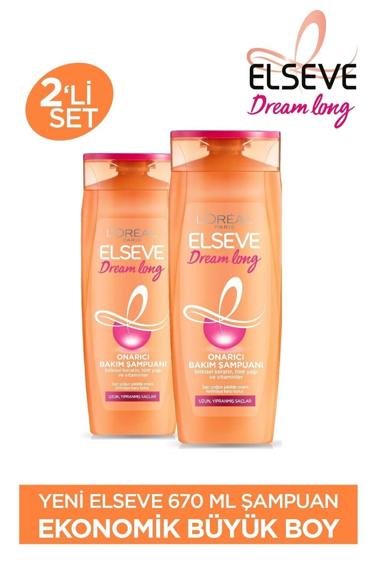 Elseve L'oréal Paris Dream Long Onarıcı Bakım Şampuanı 670 Ml 2 Adet