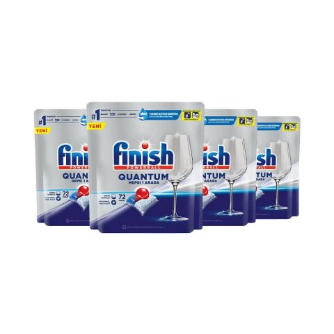 Finish Powerball Quantum Hepsi Bir Arada 72'li Bulaşık Deterjanı x 4