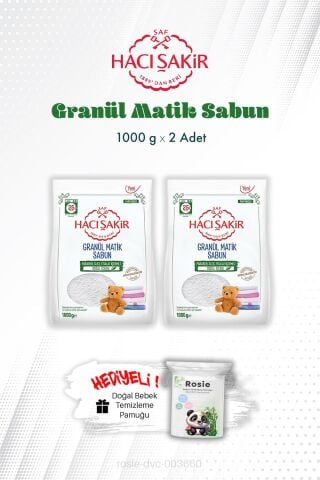 Hacı Şakir Granül Matik Çamaşır Deterjanı 1000 gr X2 ve ROSIE