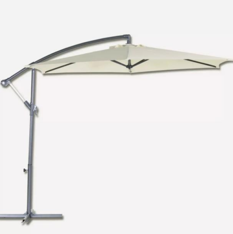Naturel Bahçe Şemsiyesi,3 Mt Ampül Şemsiye, Makaralı Bahçe Şemsiyesi, Balkon Şemsiyesi