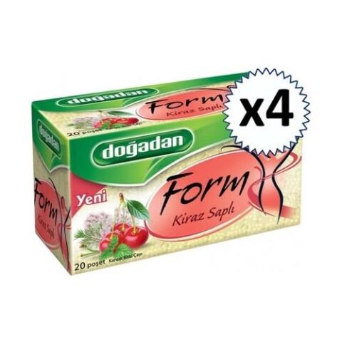 Doğadan Form Çay Kiraz Saplı 20'li x 4 Adet
