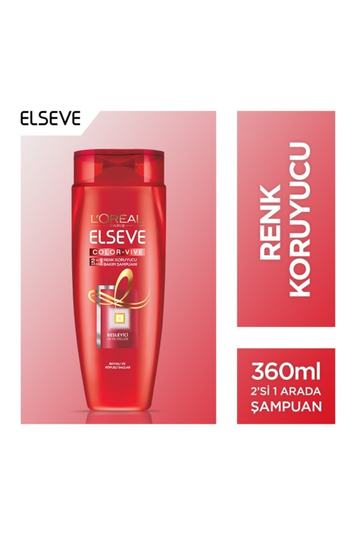 Elseve L'oréal Paris Colorvive Renk Koruyucu Bakım Şampuanı 2'si 1 Arada 360 ml