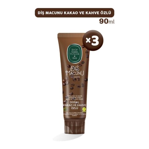Eyüp Sabri Tuncer Diş Macunu Kakao ve Kahve Özlü 90 ml x 3