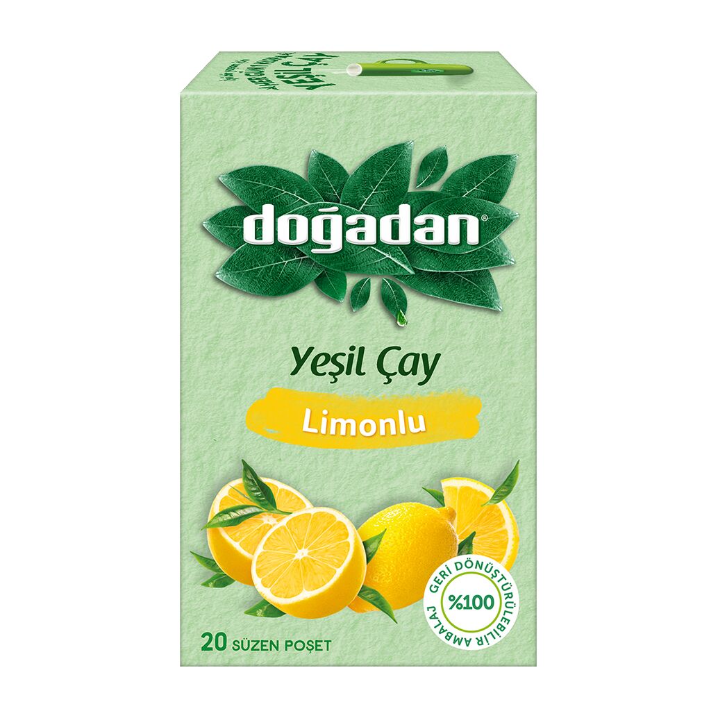 Doğadan Düvenci Toptan Yeşil çay Limonlu x 3 Adet