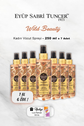 7 AL 6 ÖDE Eyüp Sabri Tuncer Vücut Spreyi Wild Beauty 250 ml, Pamuk Hediyeli