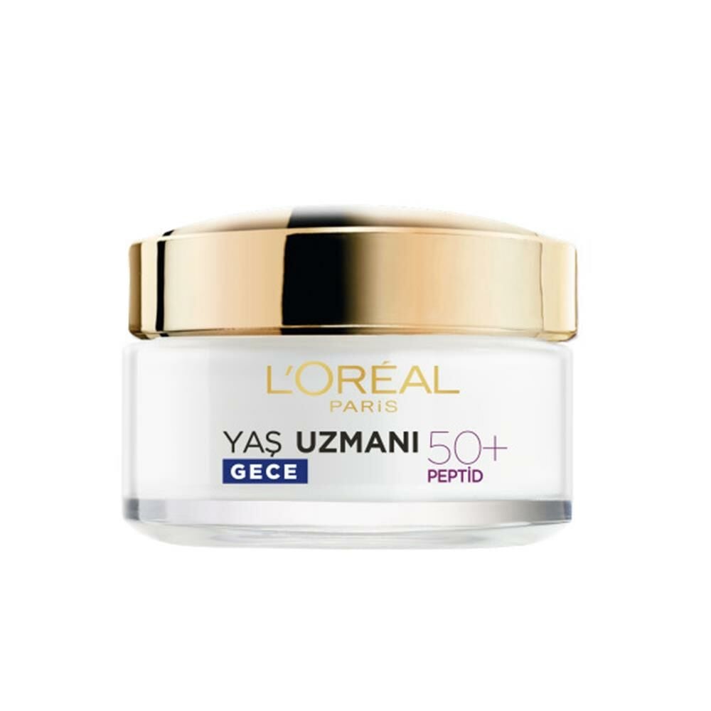 Loreal Paris Yaş Uzmanı Kırışıklık Karşıtı Gece Kremi 50+ Peptidler 50 ml