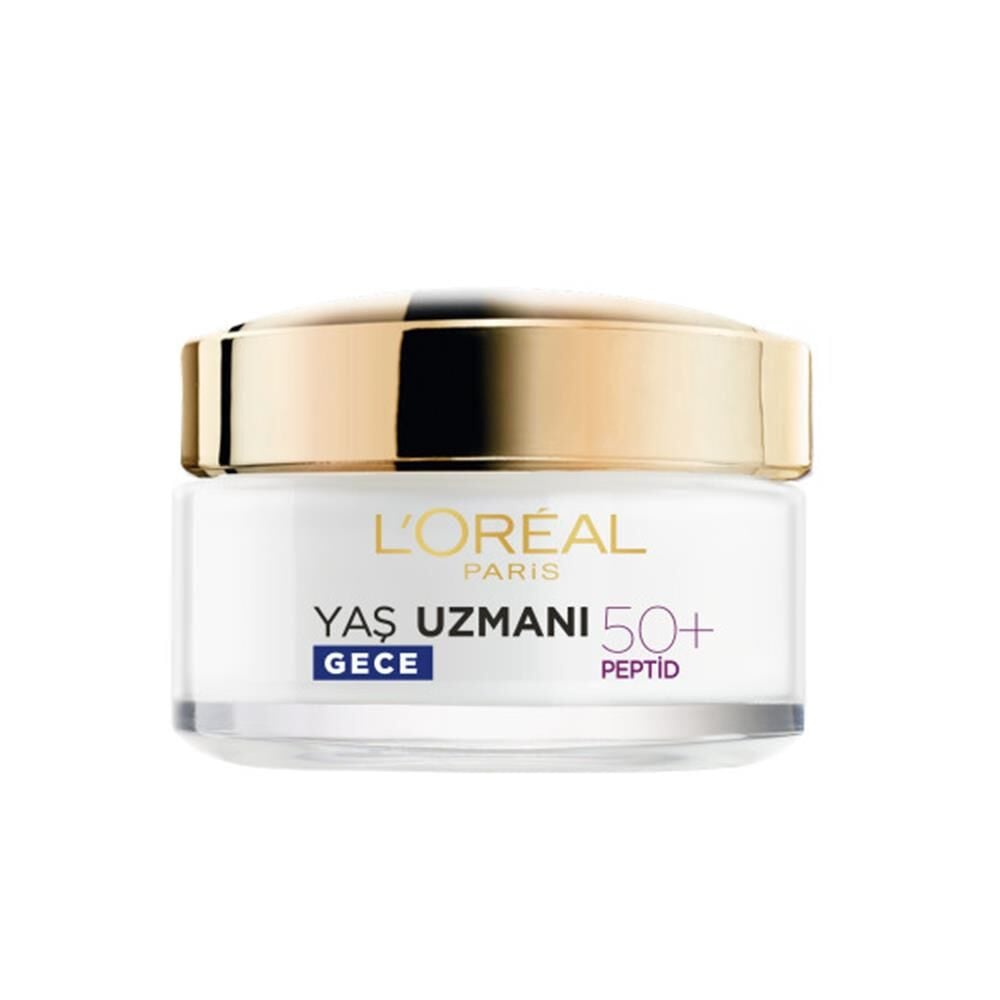 Loreal Paris Yaş Uzmanı Kırışıklık Karşıtı Gece Kremi 50+ Peptidler 50 ml