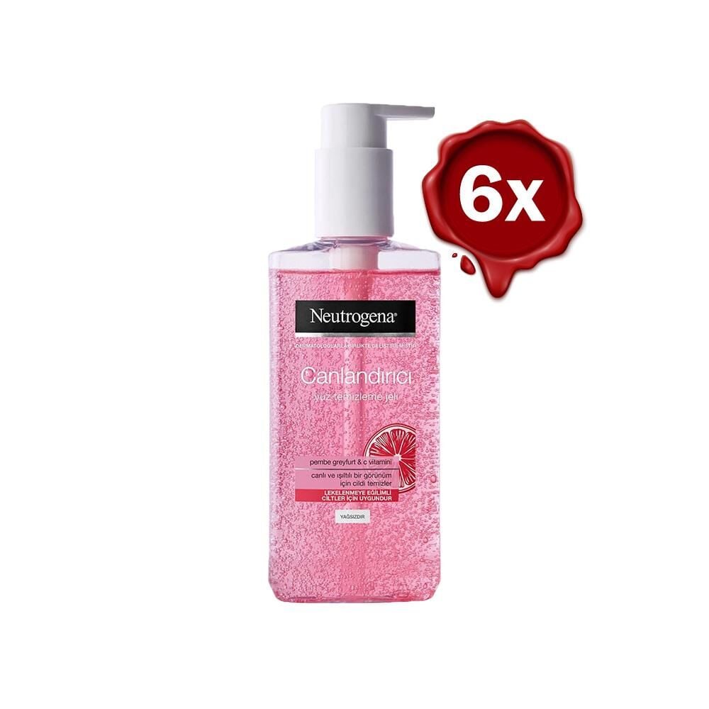 Neutrogena Canlandırıcı Yüz Yıkama Jeli Pembe Greyfurt 200 ml x 6