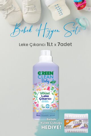 U Green Clean Baby Leke Çıkarıcı 1 L x 7 Adet ve Hediyeli