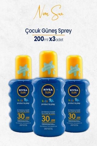 Nivea Sun Çocuk Güneş Sprey 200 ml SPF 30 x 3 adet