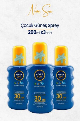 Nivea Sun Çocuk Güneş Sprey 200 ml SPF 30 x 3 adet