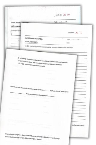 Düvenci İş Sağlığı ve Güvenliği Defteri, Kurul Karar Defteri