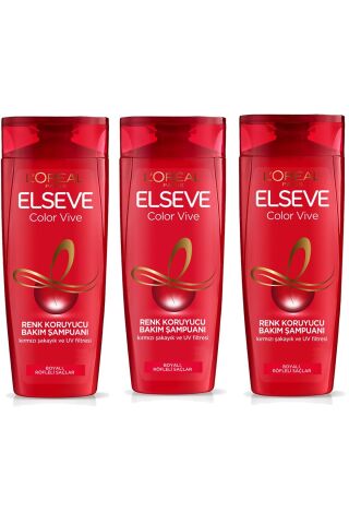 Elseve Renk Koruyucu ve Nemlendirici Şampuan 3lü Set 360ml 3600522159407