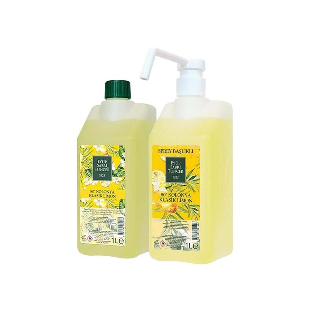Eyüp Sabri Tuncer Klasik Limon Kolonyası Sprey ve Yedek Şişe 1 Litre