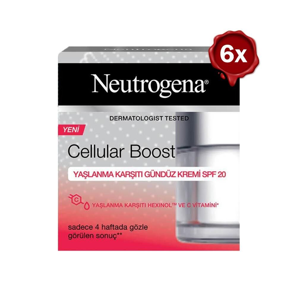 Neutrogena Cellular Boost Yaşlanma Karşıtı Gündüz Kremi SPF 20 50 ml x 6