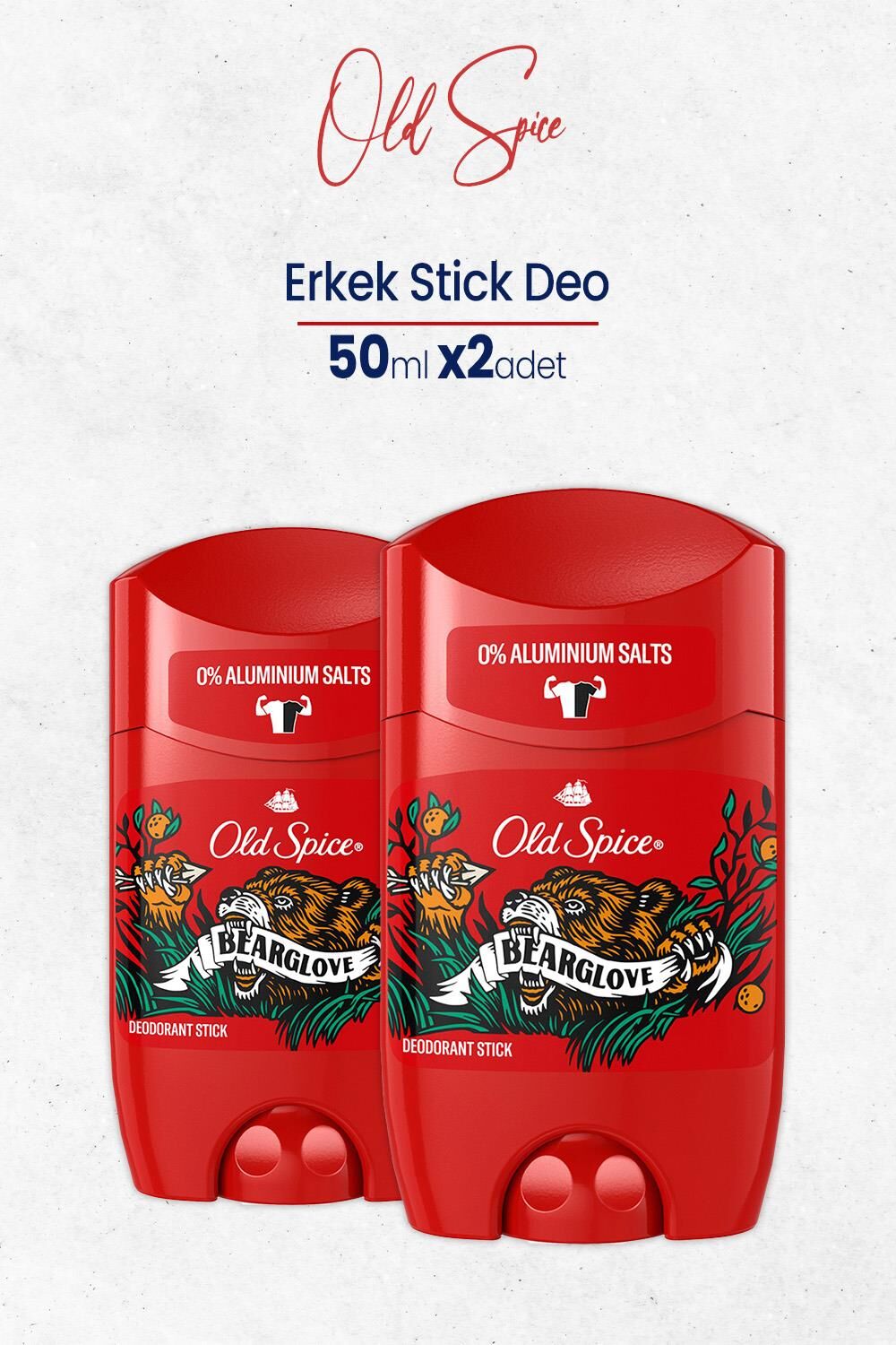 Old Spice Bearglove Erkek Stick Deodorant 50 ml x 2 adet