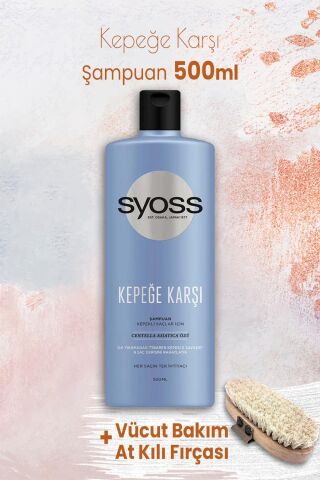 Syoss Kepeğe Karşı Şampuan 500 ml ve Vücut Bakım At Kılı Fırçası