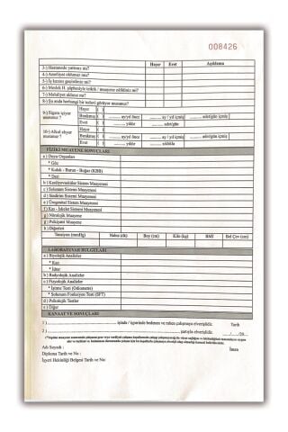 Düvenci Kurul Karar, İş Sağlığı ve Güvenliği ve İşe Giriş Muayene Defteri