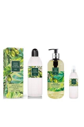 Eyüp Sabri Tuncer Ayvalık Zeytin Çiçeği 150 ML ve 400 ML Kolonya ve 500 ML Sıvı Sabunu 3' lü