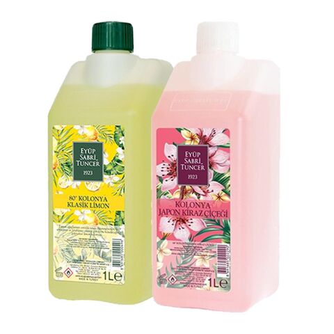 Eyüp Sabri Tuncer Klasik Limon ve Japon Kiraz Çiçeği Kolonyası Yedek Şişe 1 Litre