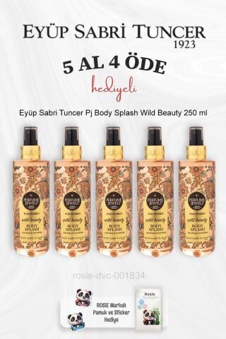 Eyüp Sabri Tuncer Pj Body Splash Wild Beauty 250 ml 5 Al 4 Öde ve Rosie Pamuk