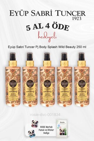 Eyüp Sabri Tuncer Pj Body Splash Wild Beauty 250 ml 5 Al 4 Öde ve Rosie Pamuk