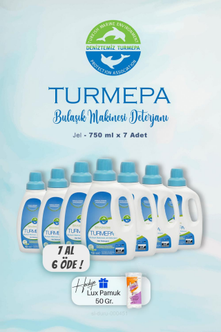 7 AL 6 ÖDE Turmepa Jel Bulaşık Makinesi Deterjanı 750 ml, Pamuk Hediyeli