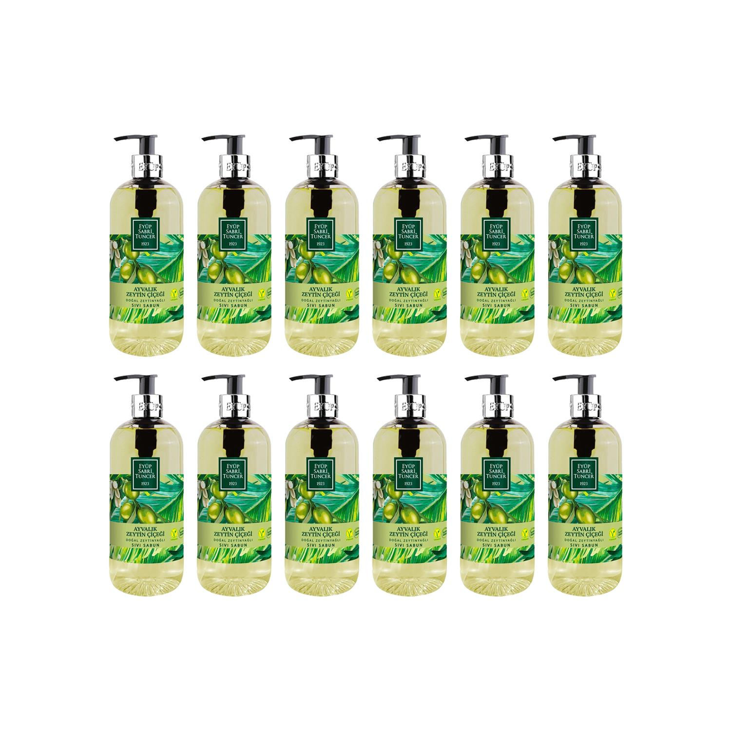 Eyüp Sabri Tuncer Doğal Zeytinyağlı Sıvı Sabun Ayvalık Zeytin Çiçeği 500 ml x 12 Adet