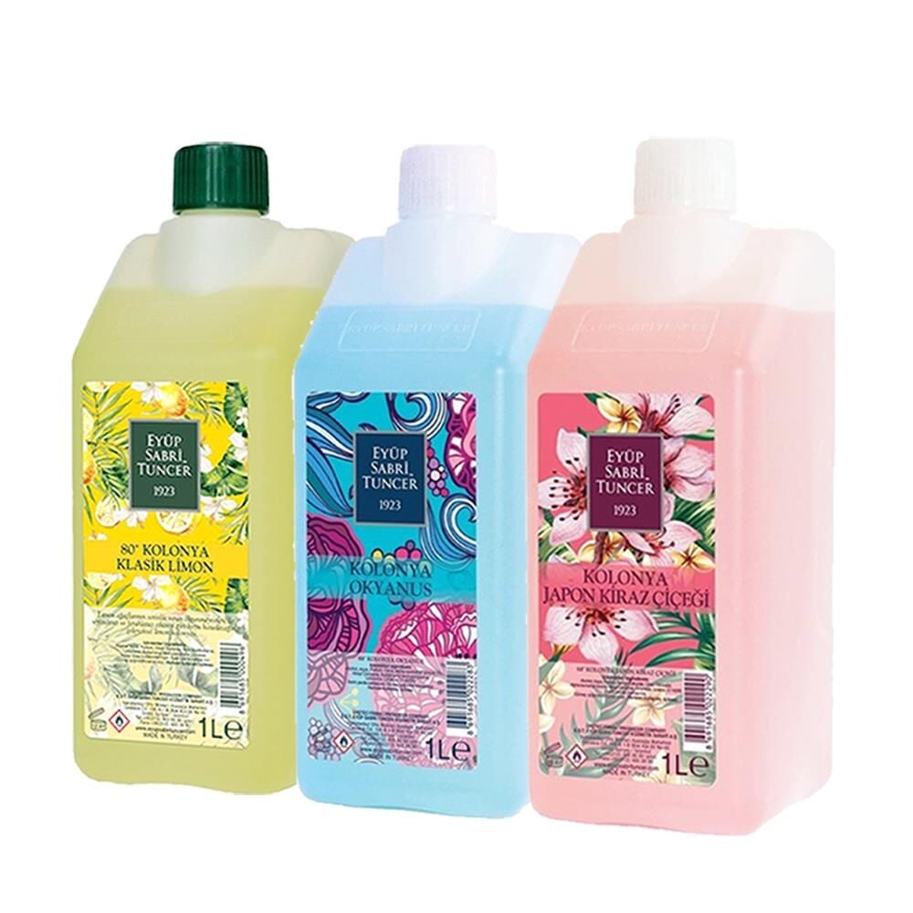 Eyüp Sabri Tuncer Klasik Limon, Japon Kiraz Çiçeği ve Okyanus Kolonyası Yedek Şişe 1 Litre
