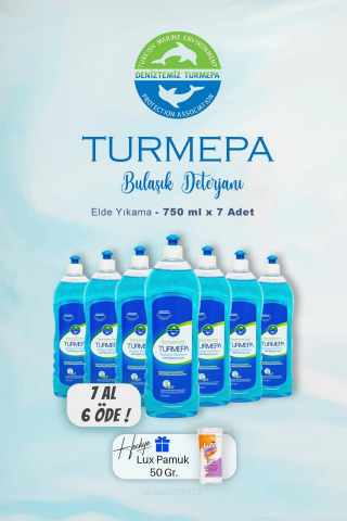 7 AL 6 ÖDE Turmepa Elde Yıkama Bulaşık Deterjanı 750 ml, Pamuk Hediyeli