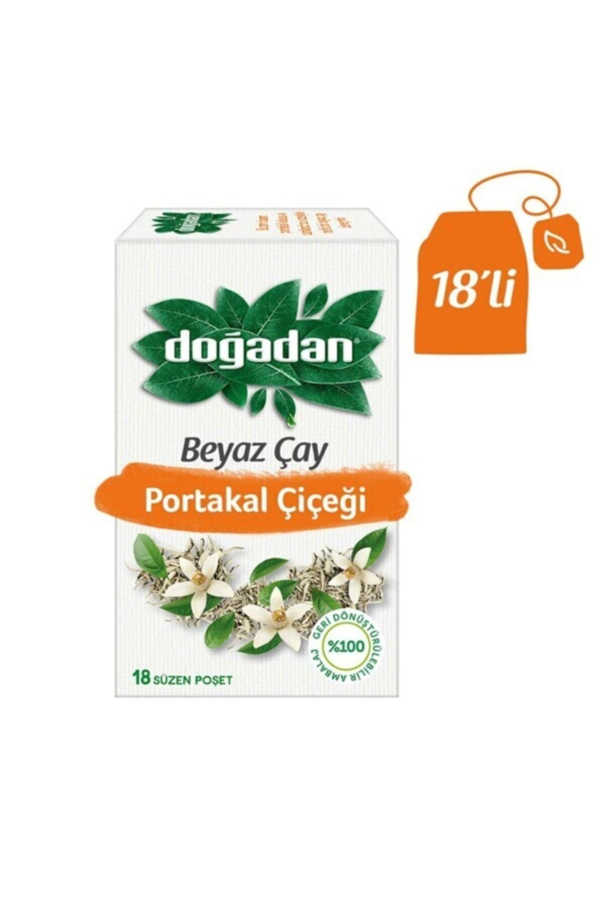 Doğadan Beyaz Çay Portakal Çiçeği 34 G 18 'Li