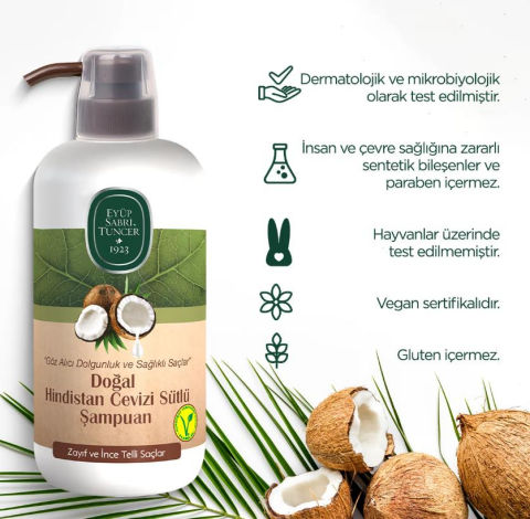 600 ML Hindistan Cevizi Sütlü Şampuan X 3 ve ROSIE Hediyeli