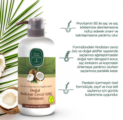 600 ML Hindistan Cevizi Sütlü Şampuan X 3 ve ROSIE Hediyeli