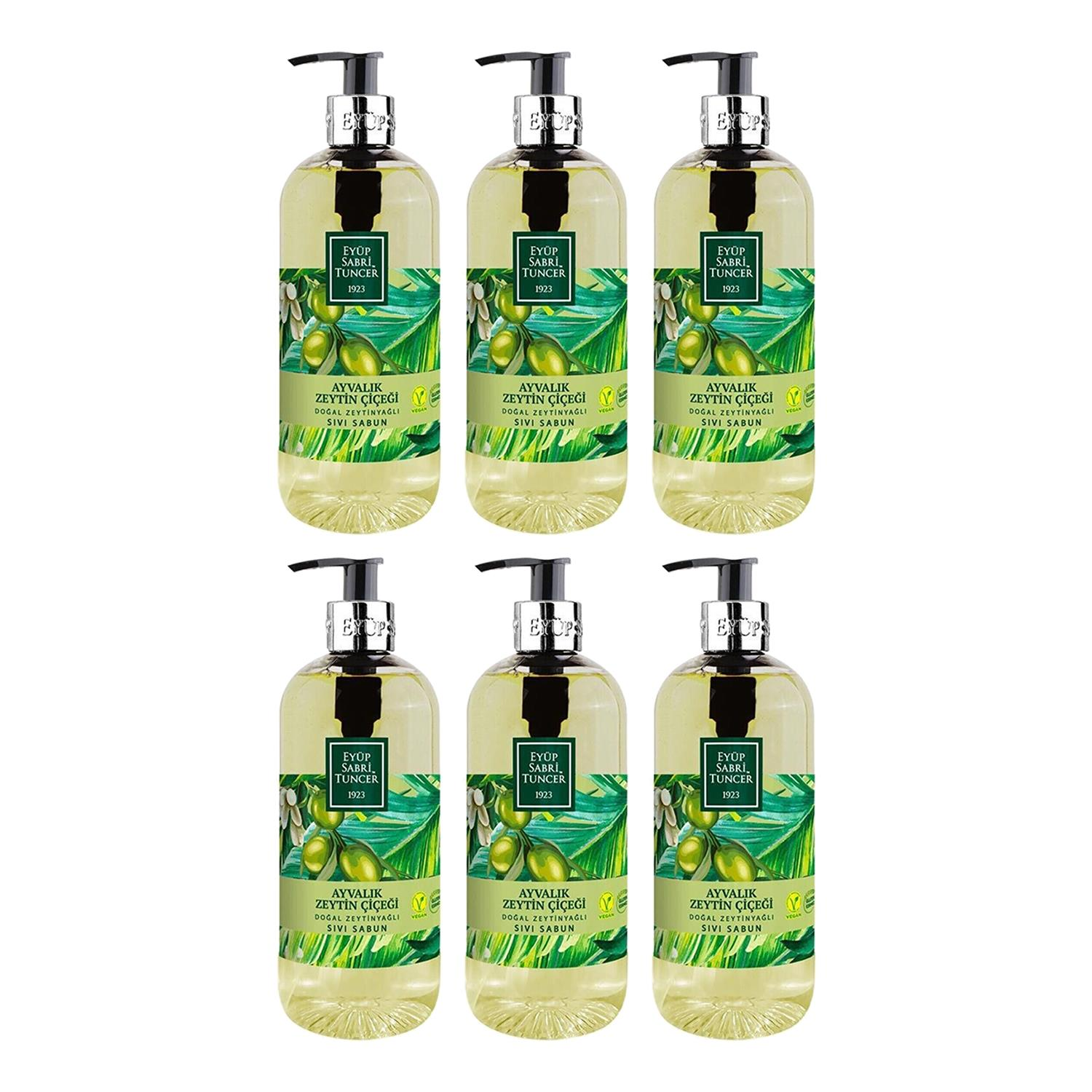 Eyüp Sabri Tuncer Doğal Zeytinyağlı Sıvı Sabun Ayvalık Zeytin Çiçeği 500 ml x 6 Adet