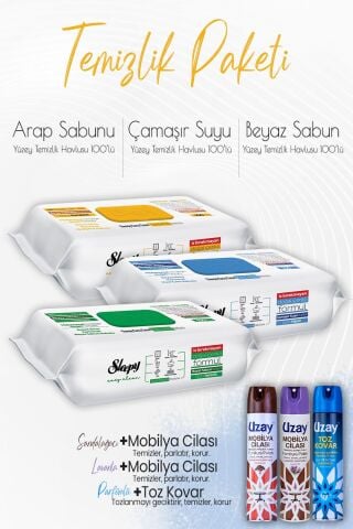 Düvenci Temizlik Seti (3 Çeşit Temizlik Havlusu, 1 Toz Kovar, 2 Mobilya Cilası)