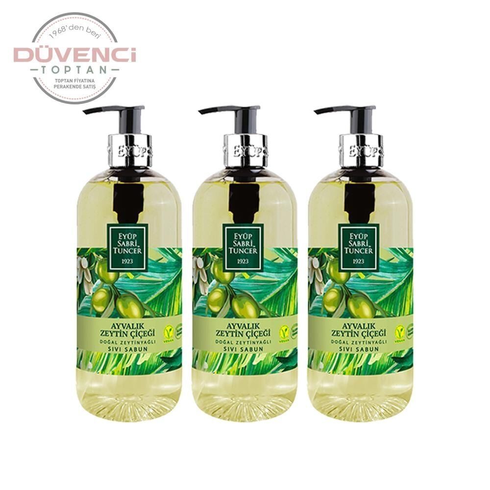 Eyüp Sabri Tuncer Doğal Zeytinyağlı Sıvı Sabun Ayvalık Zeytin Çiçeği 500 ml x3 Adet