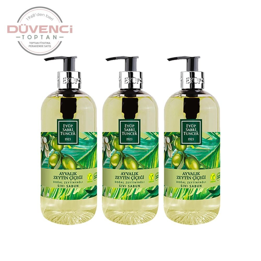 Eyüp Sabri Tuncer Doğal Zeytinyağlı Sıvı Sabun Ayvalık Zeytin Çiçeği 500 ml x3 Adet
