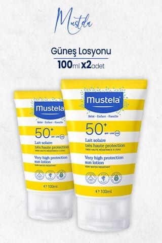 Mustela Güneş Losyonu SPF 50+ 100 ml x 2 adet