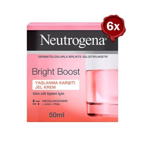 Neutrogena Bright Boost Yaşlanma Karşıtı Jel Krem 50 ml x 6