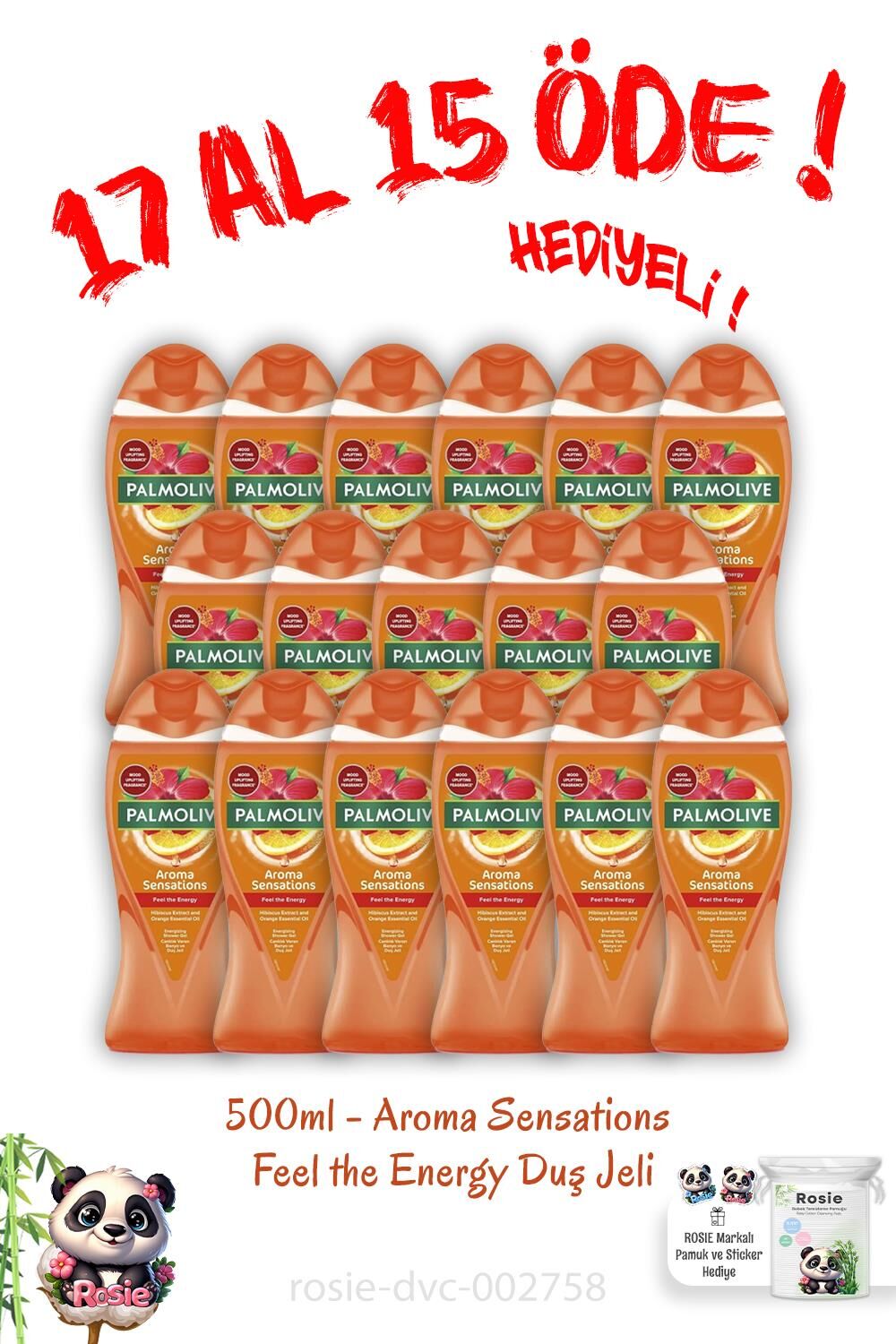 17 Al 15 Öde Aroma Sensations Feel The Energy Duş Jeli 500 Ml
