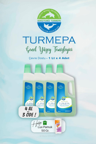 Turmepa Genel Yüzey Temizleyici 1000 ml, 4 AL 3 ÖDE Pamuk Hediyeli