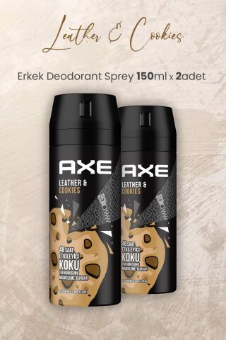 Axe Leather & Cookies Erkek Deodorant Sprey 150 ml x 2 Adet