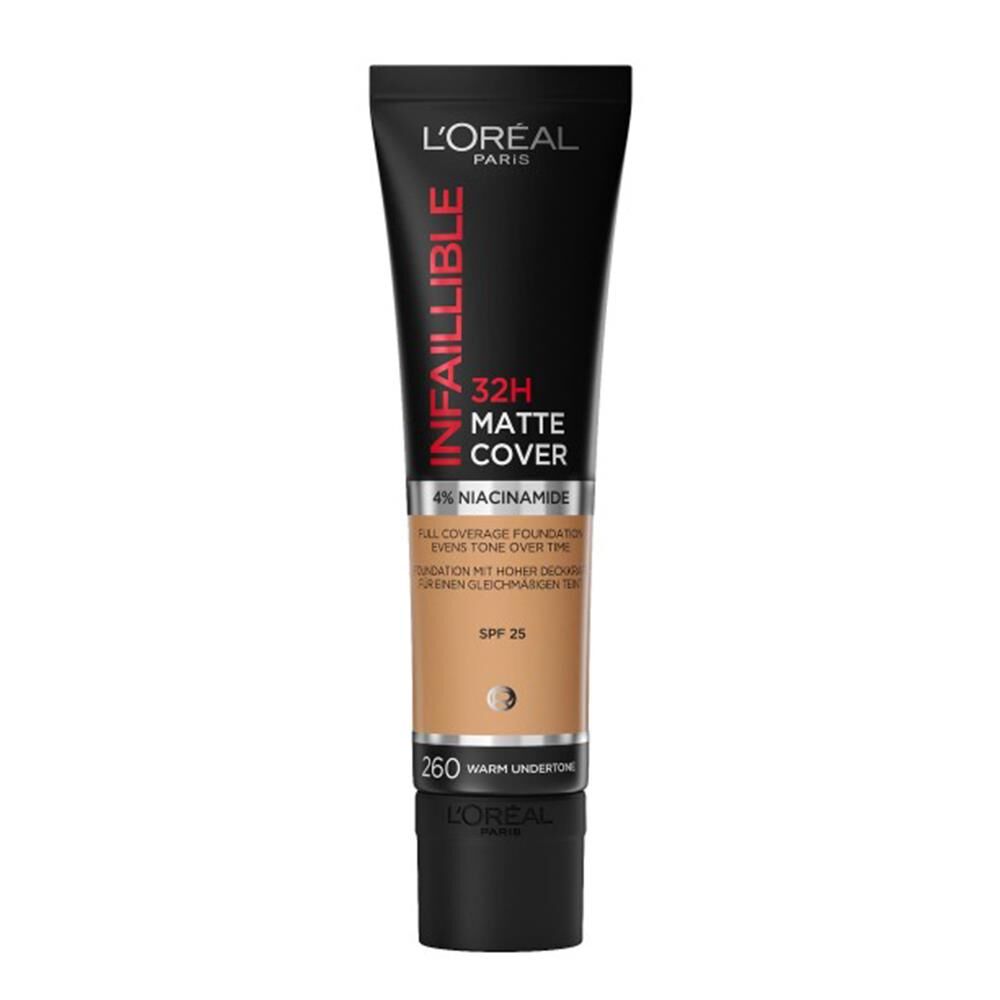 Loreal Paris Infaillible Matte Cover Fondöten SPF25 Warm Undertone 260