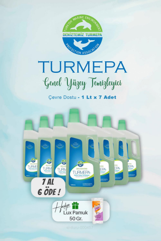 Turmepa Genel Yüzey Temizleyici, 7 AL 6 ÖDE 1000 ml ve 50 Gram Pamuk Hediyeli