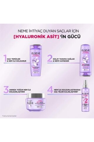 Elseve Hydra [hyaluronic] Nem Dolduran Hyaluronik asit ile Güçlendirilmiş Formüllü Şampuan 390ml