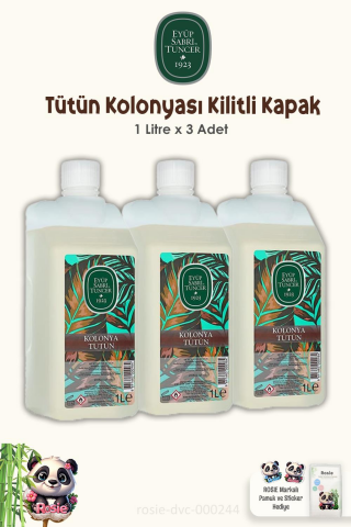 Eyüp Sabri Tuncer 3 Adet Tütün Kolonyası Yedek Şişe 1 Lt ve ROSIE Pamuk 60'lı