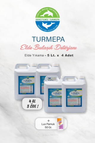 4 AL 3 ÖDE Turmepa Elde Yıkama Bulaşık Deterjanı 5 Litre, Pamuk