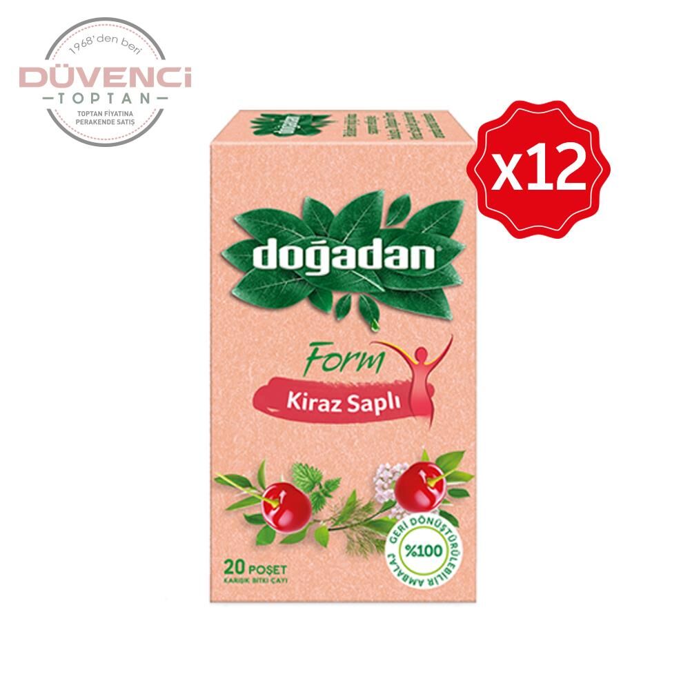Doğadan Form Çay Kiraz Saplı 20'li x 12 Adet