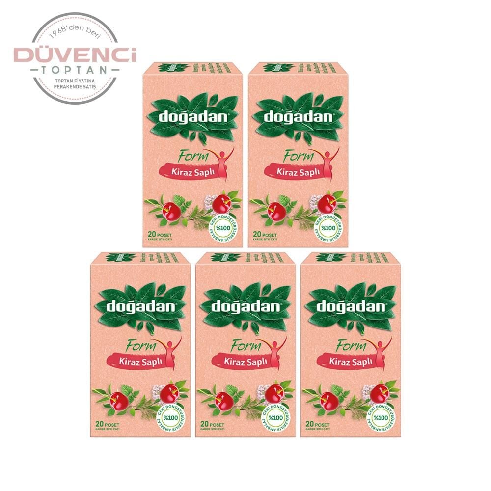 Doğadan Form Çay Kiraz Saplı 20'li x 5 Adet